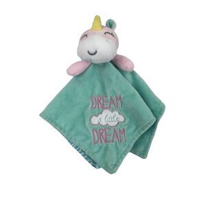BABY STARTERS Unicorn Lovey Security Blanket Teal Pink Dream a Little Dream